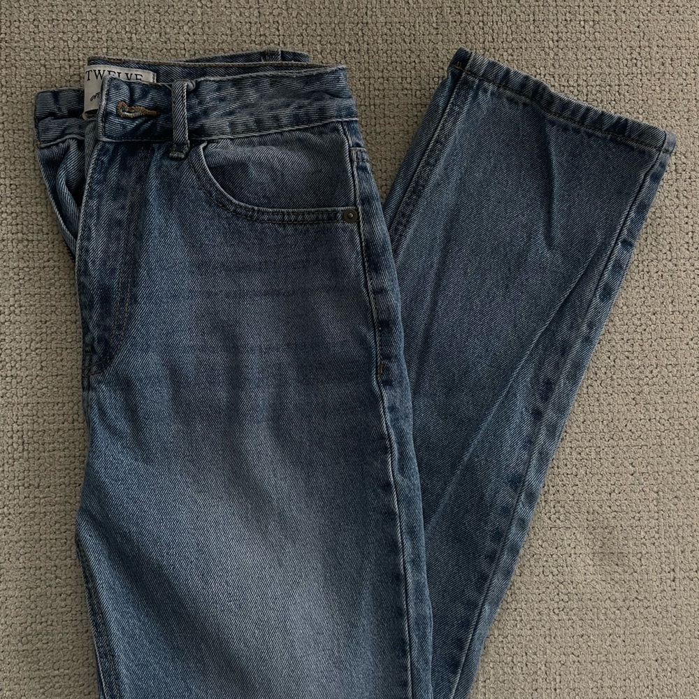 Twelve by Twelve Blue Straight Jeans